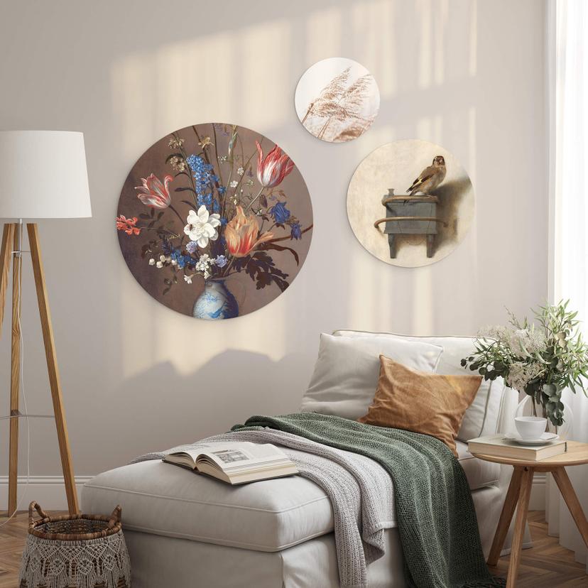 Tableau sur alu-Dibond rond Nature (set 3 pièces)