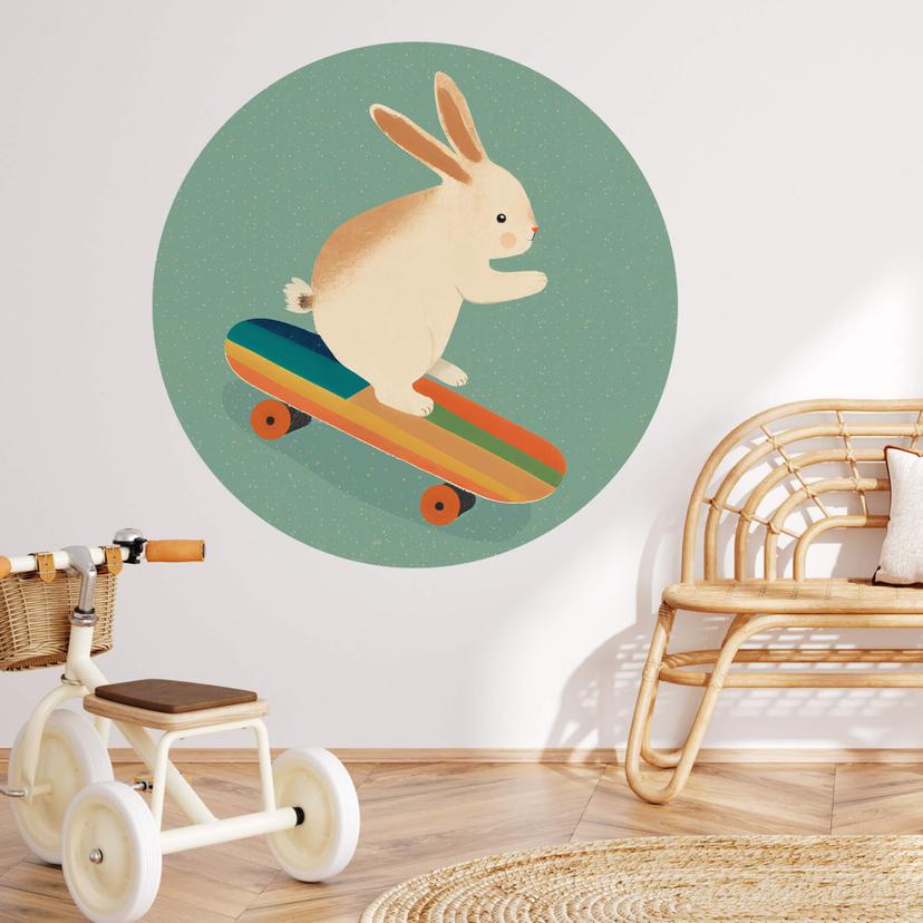 Wall Sticker Treechild - Skateboard Bunny