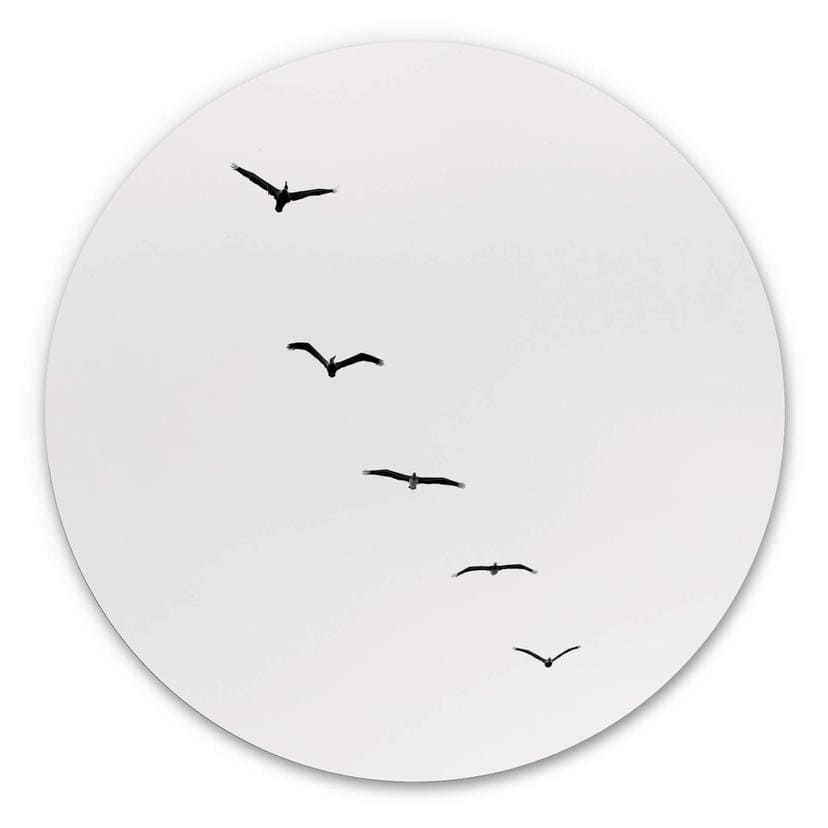 Tableau sur alu-Dibond rond Kubistika - haut dans le ciel
