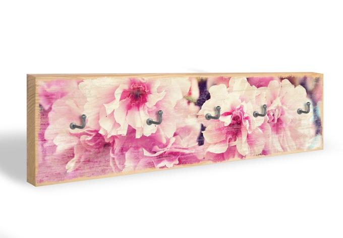 Sleutelbord Vintage Kersenbloesem + 5 Haken
