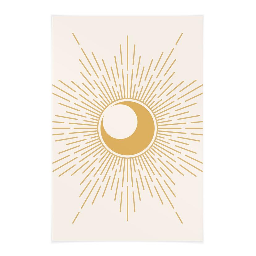 Textil poster Gyllene solstrålar - KsanaKalpa