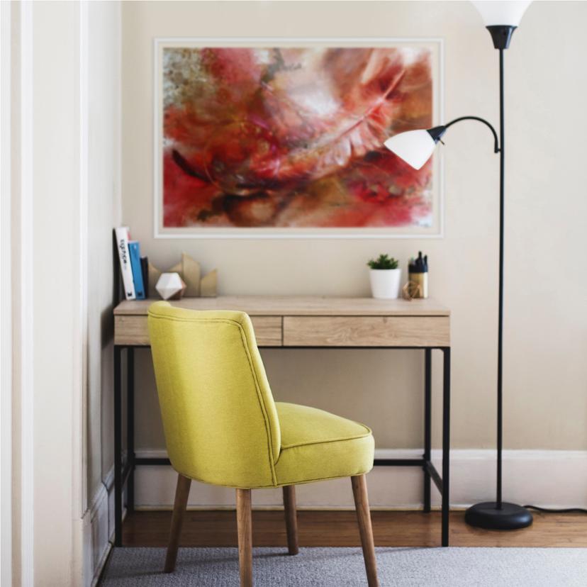 Wallprint Schmucker - Feder und Glaskugel