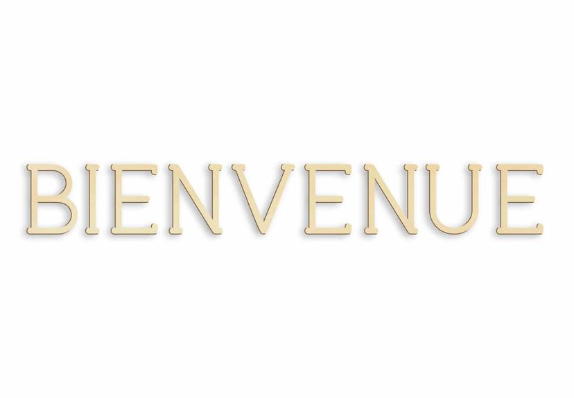 Lettres décoratives en bois de peuplier - Bienvenue