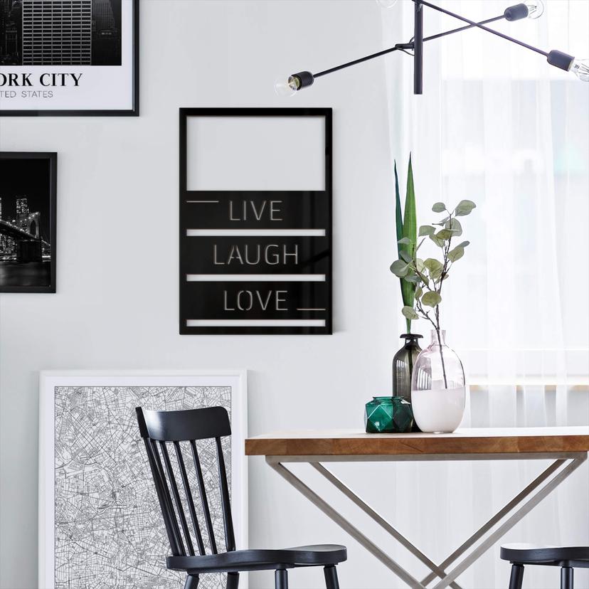 Decoración acrílica Live Laugh Love