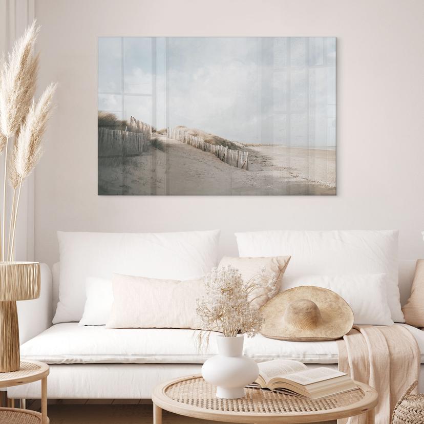 Tableau en verre acrylique Paysage de dunes de la mer du Nord - Annie