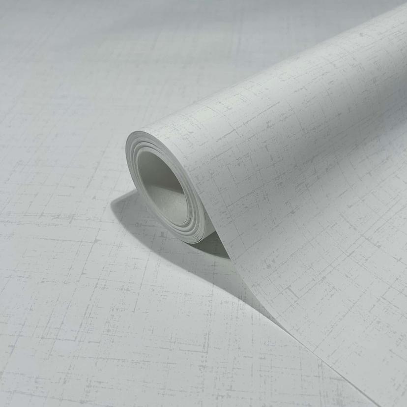 Carta da parati in tessuto non tessuto a tinta unita moderna in bianco