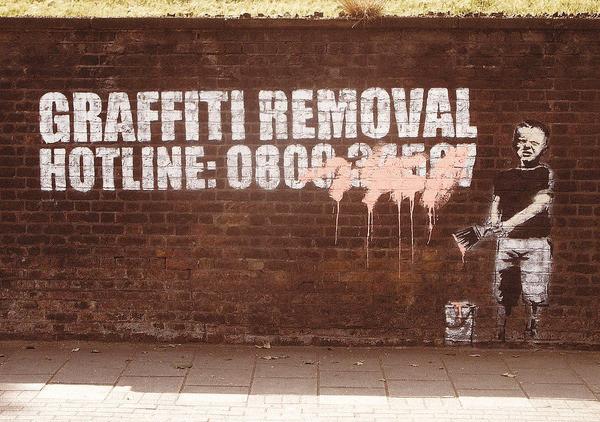 Plakat Banksy street art - Graffiti Removal Hotline, plakat (59 x 42 cm)