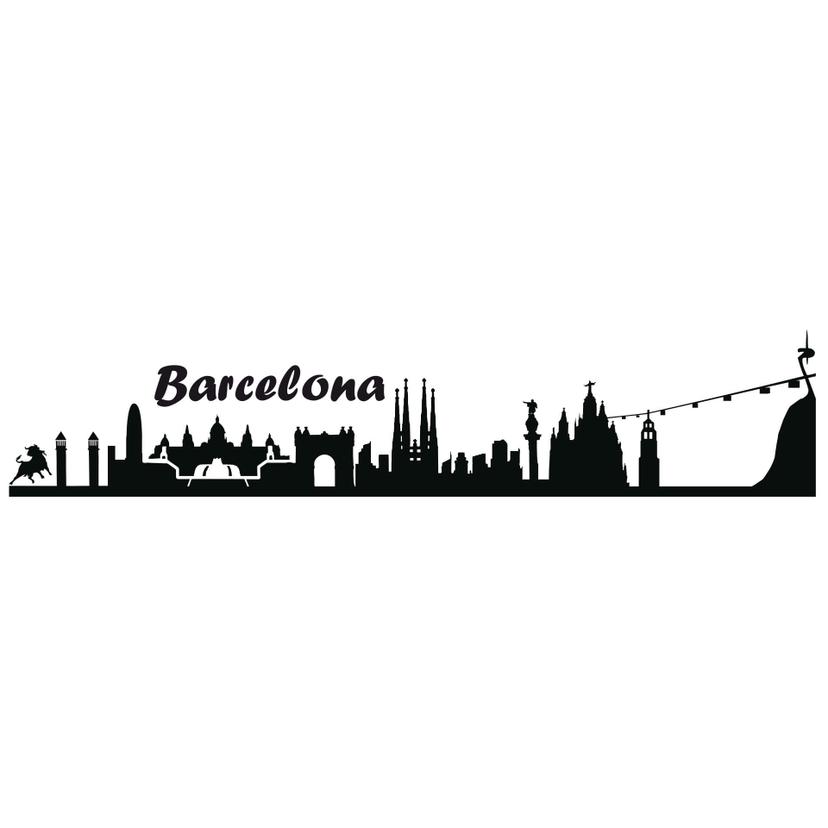 Adesivo murale - Profilo di Barcellona