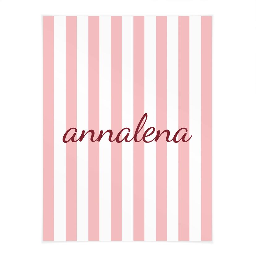 Poster personalizzabile a strisce rosa