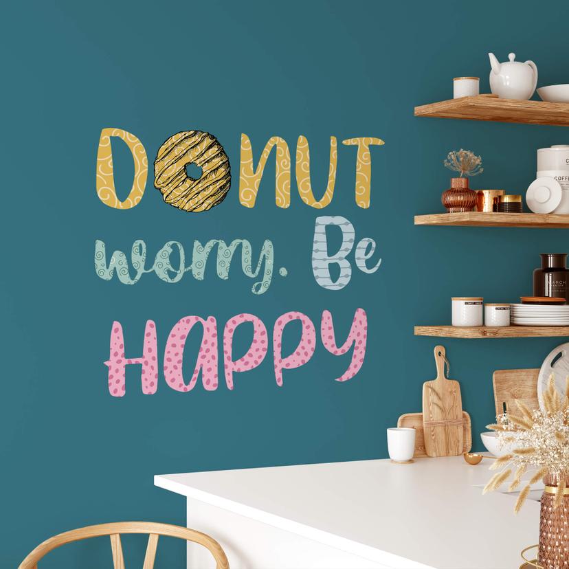Adesivo murale Donut worry. Be happy