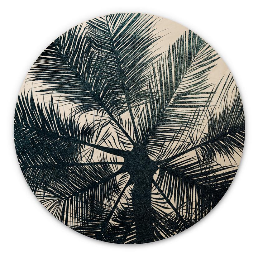 Kubistika billede af træ - California Dreaming - Rund