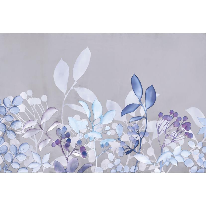 Fotomurale Piante acquerello blu - Haase