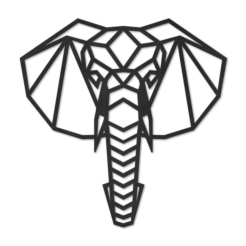 Decoro MDF origami - Elefante