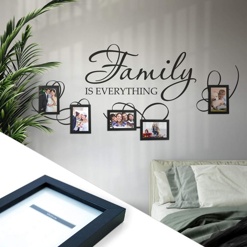 Sticker mural - Family is everything incl. 5 cadres photos