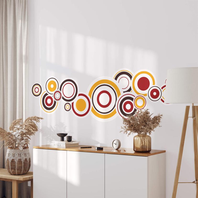 Wallsticker - Retro Bobler Orange