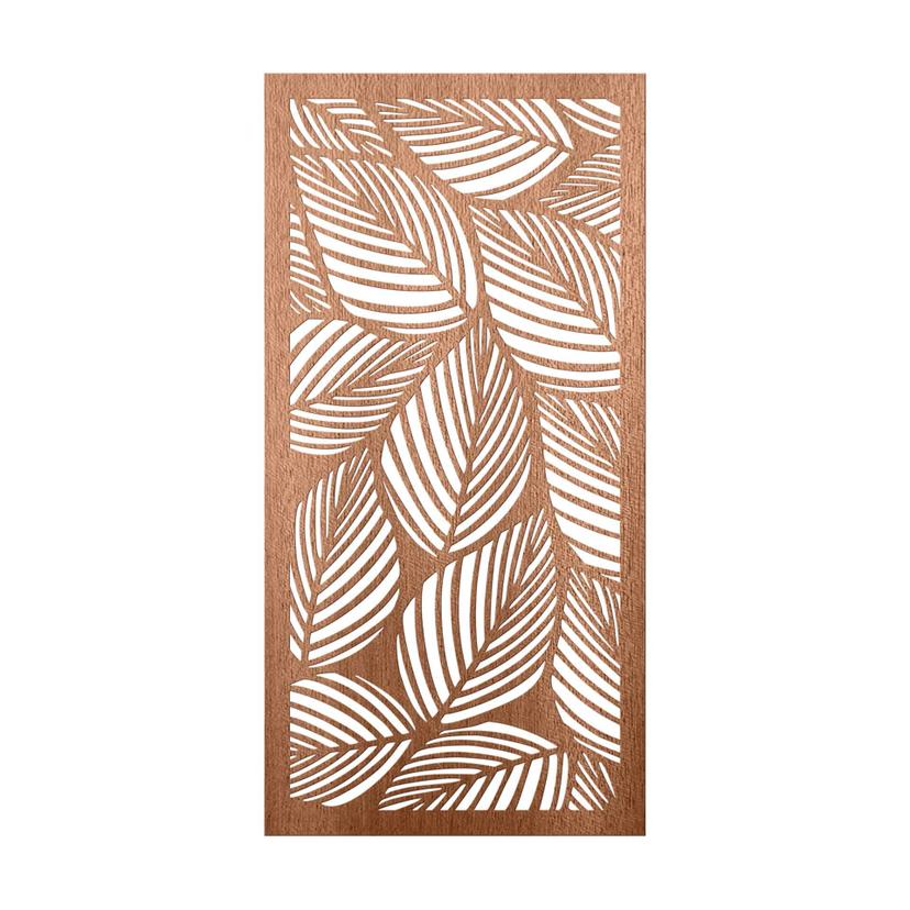 Décoration en bois placage acajou Feuilles