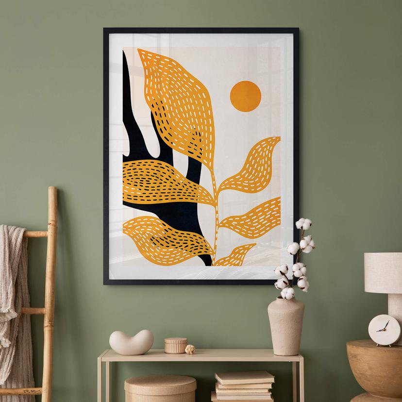 Poster Kubistika - van Gogh style Flowers