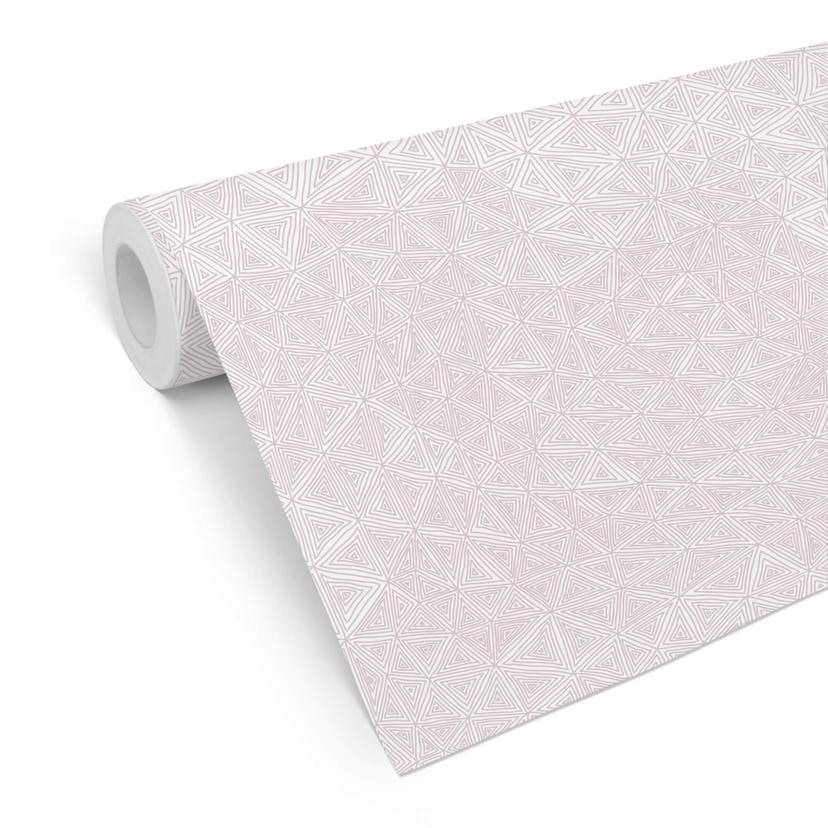 Papier peint à motifs - Triangles abstraits - rose