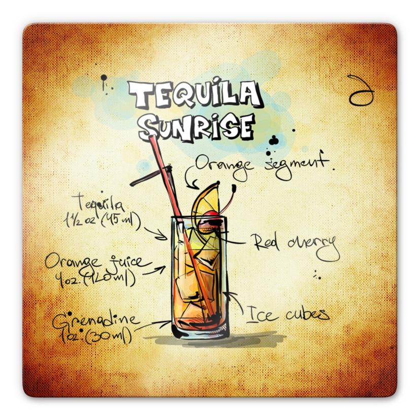 Glasschilderijen Tequila Sunrise Recept