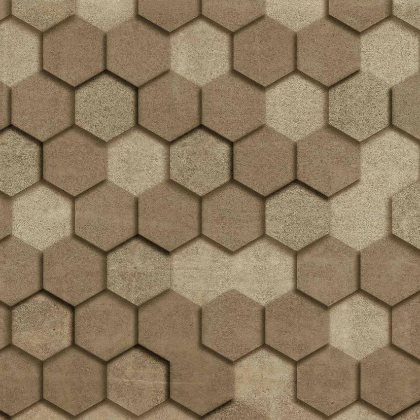 Geometrisk GraphicBlocks2 beige brun - non-woven tapet Designwalls 2 - 2,55 x 3,5 m