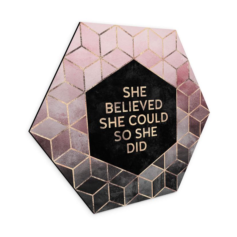 Hexagone - alu-Dibond Fredriksson - She believed