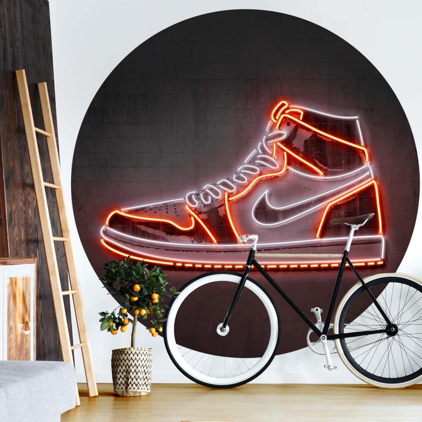 Fototapet - Rundt Mielu - Sneaker - vliesetapet/selvklæbende non-woven tapet