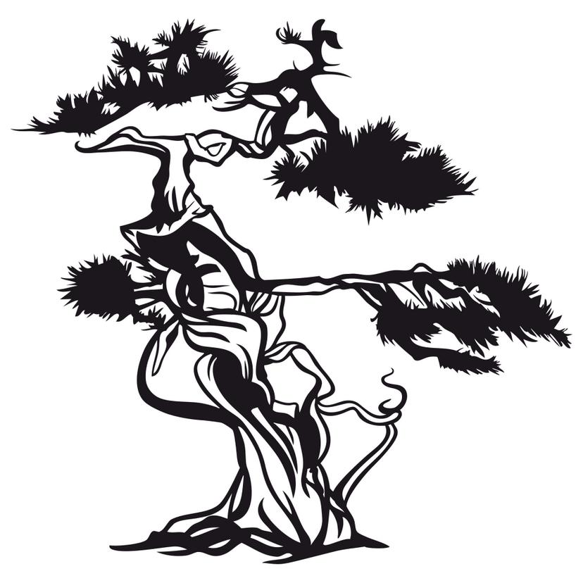 Adesivo murale - Albero asiatico