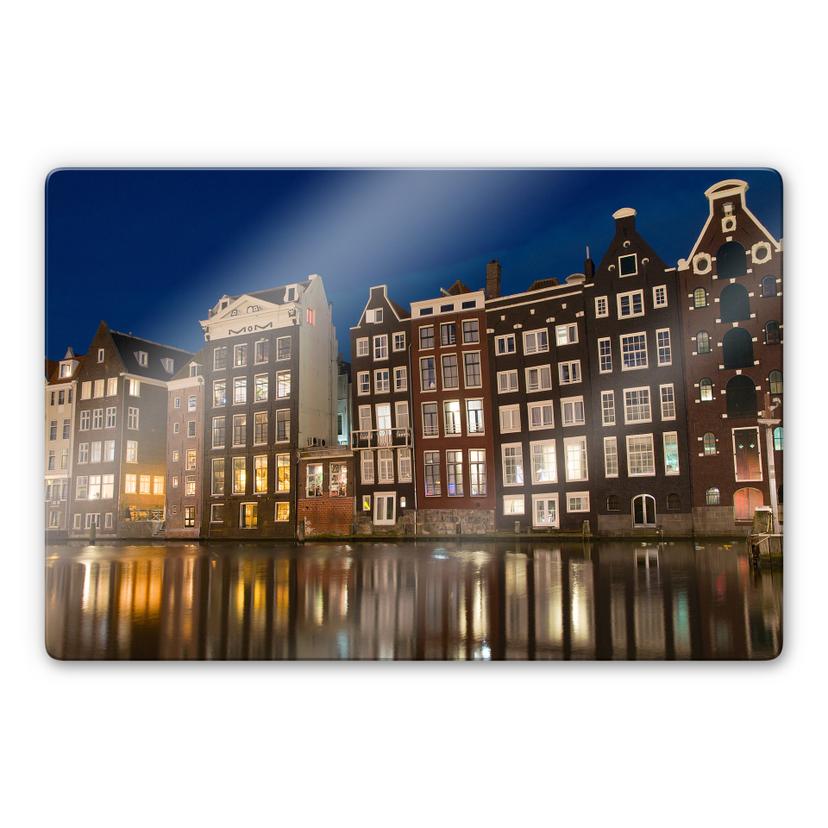 Stampa su vetro Amsterdam sul canale