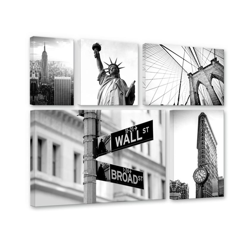 Tableau sur toile New York - Collage géant XXL (5 parties)