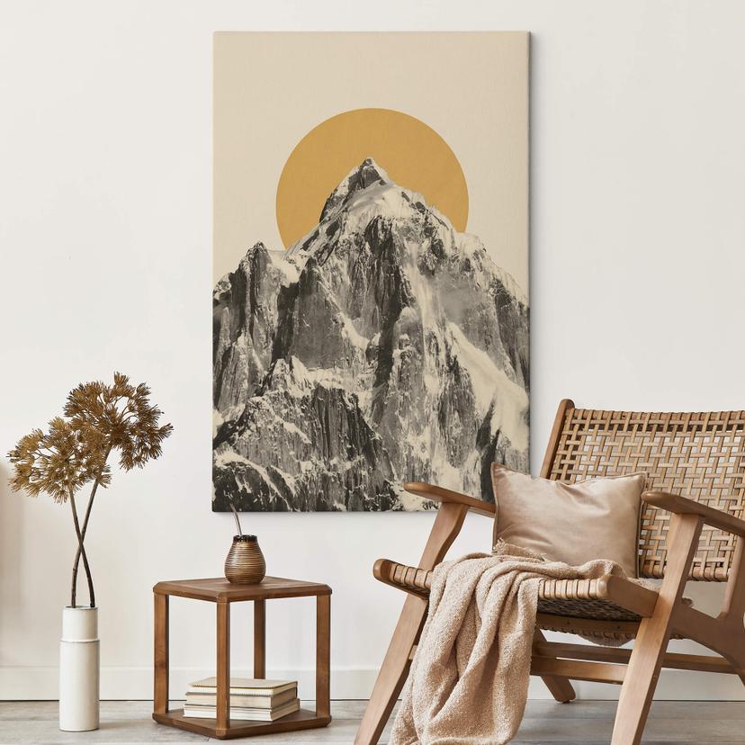 Stampa su tela Bodart - Sun and Mountain