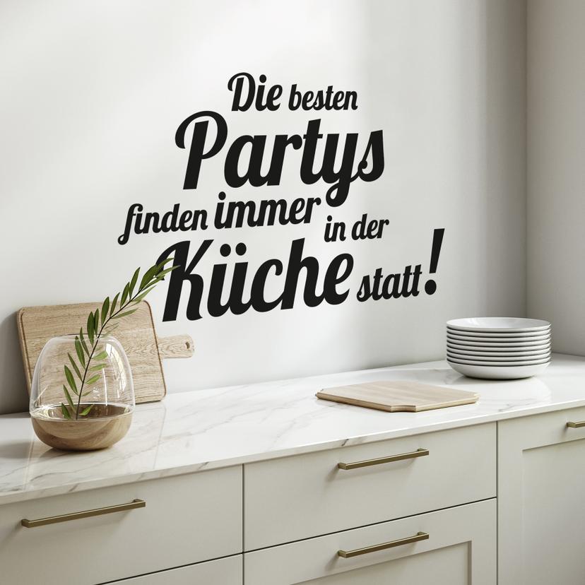 Wandtattoo Die besten Partys…