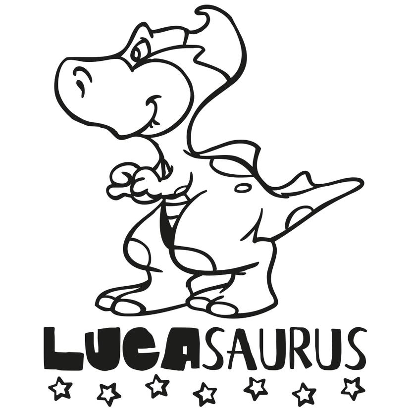 Adesivo murale Dinosauro 02 + Nome