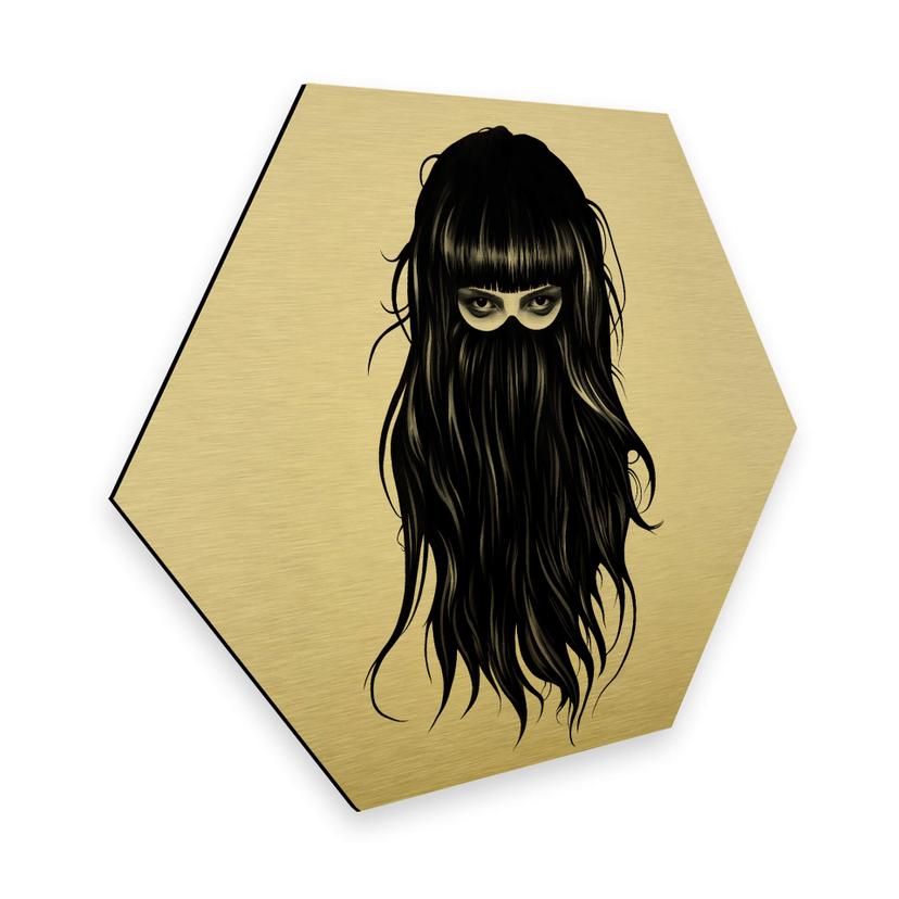 Hexagon Alu-Dibond Goudeffect Ireland - It Girl