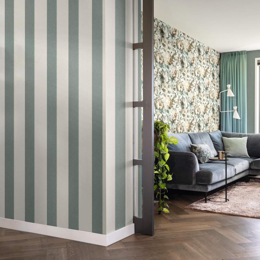 Rasch Papier peint intissé à motifs Florentine III bleu gris clair