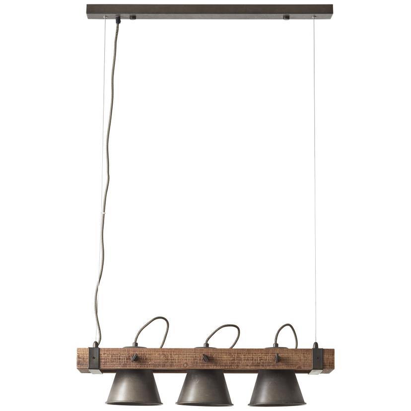 Pendelleuchte Eva, metallic, 70 x 115 cm, Holz Pendellampe