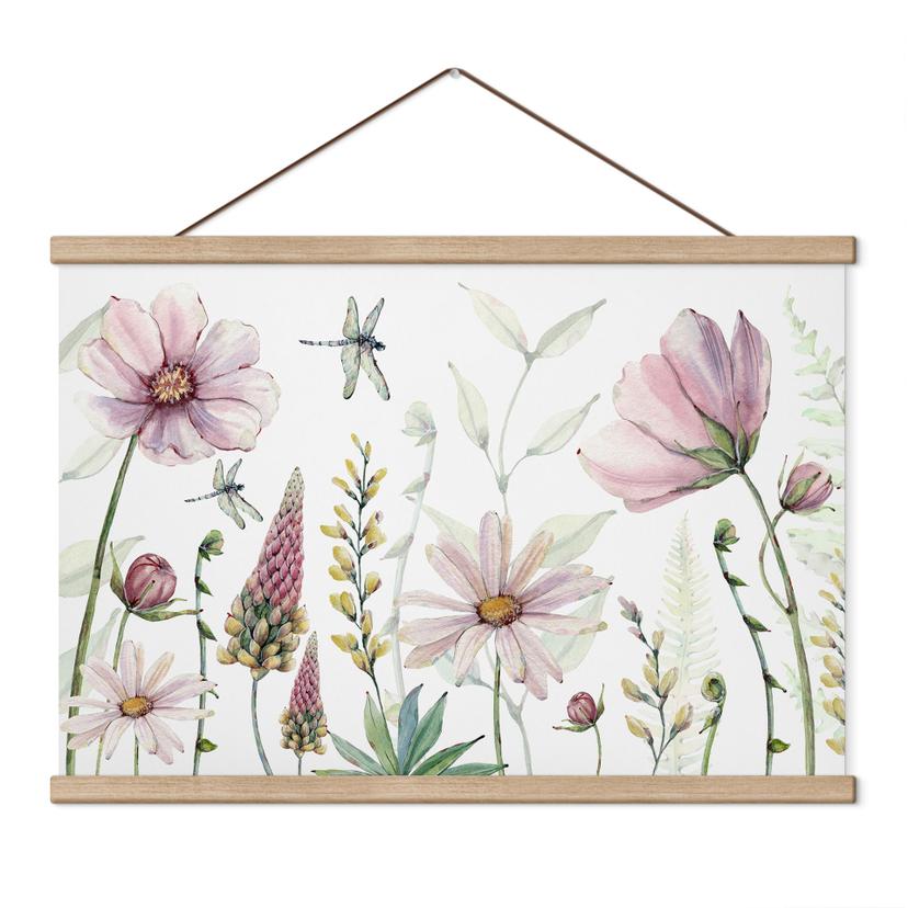 Textielposter Betoverende bloesems - Sir Edward
