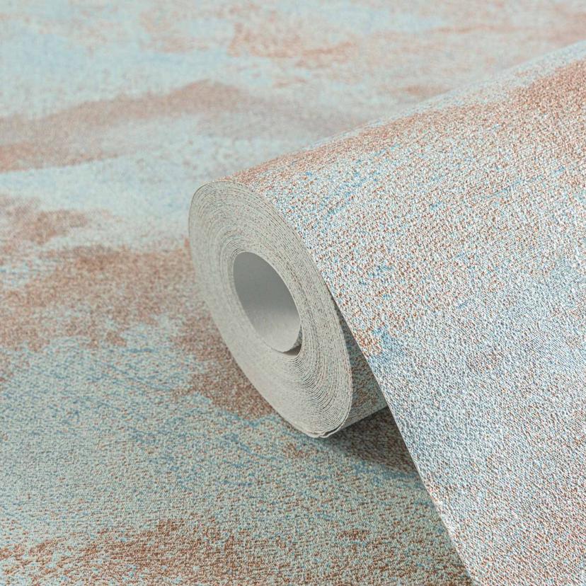 Papel pintado Degradado de color azul claro terracota - Modelo abstracto - Papel pintado no tejido