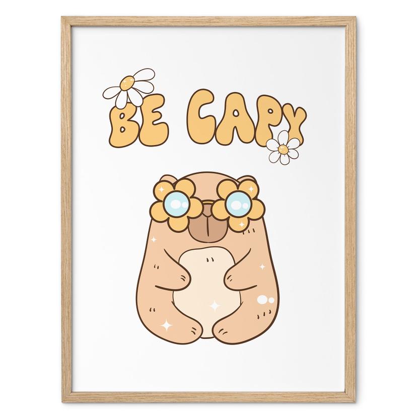 Plakat Retro Capybara - Be Capy