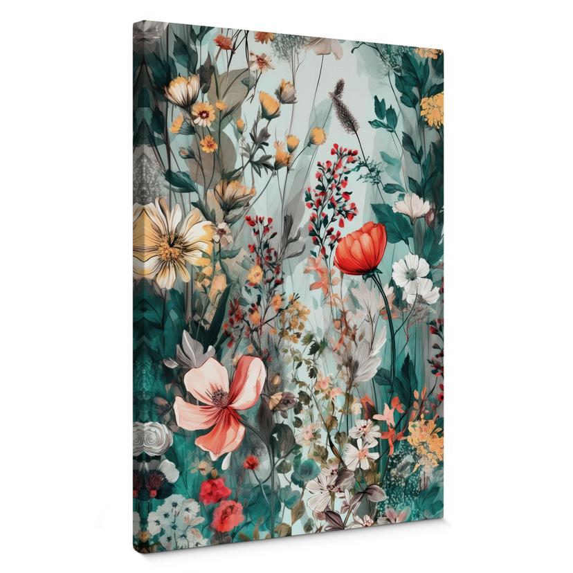 Canvas Forårseng med blomster - Jaszke
