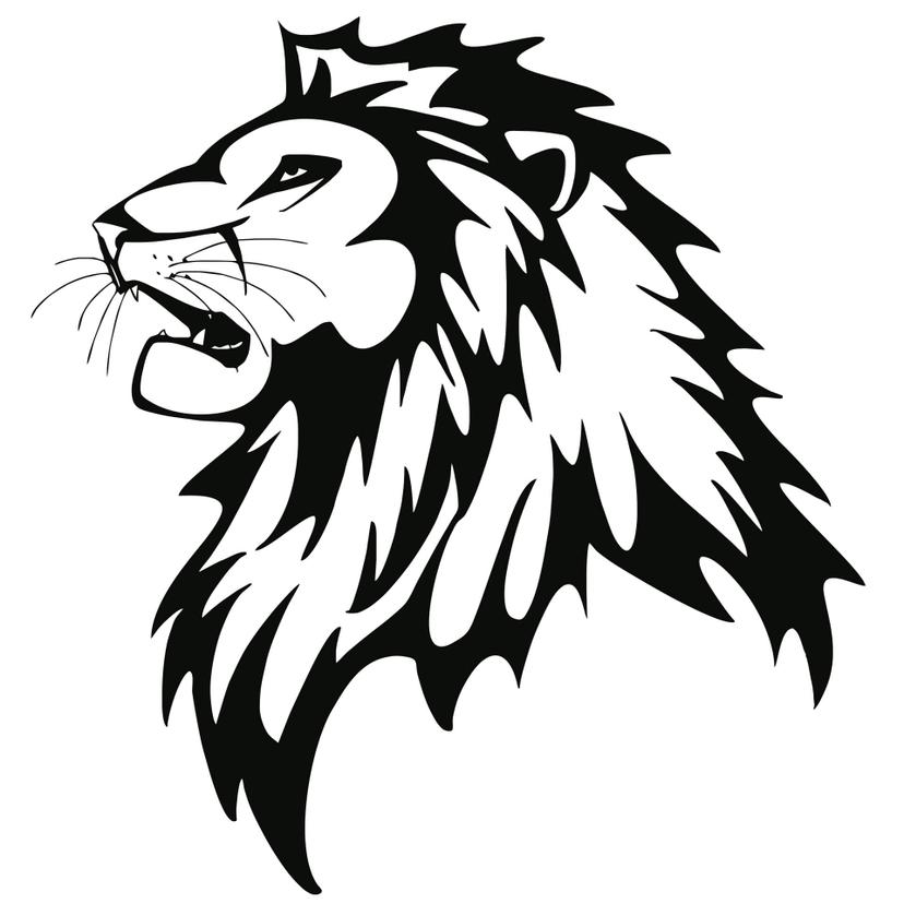 Adesivo murale - Il leone re degli animali