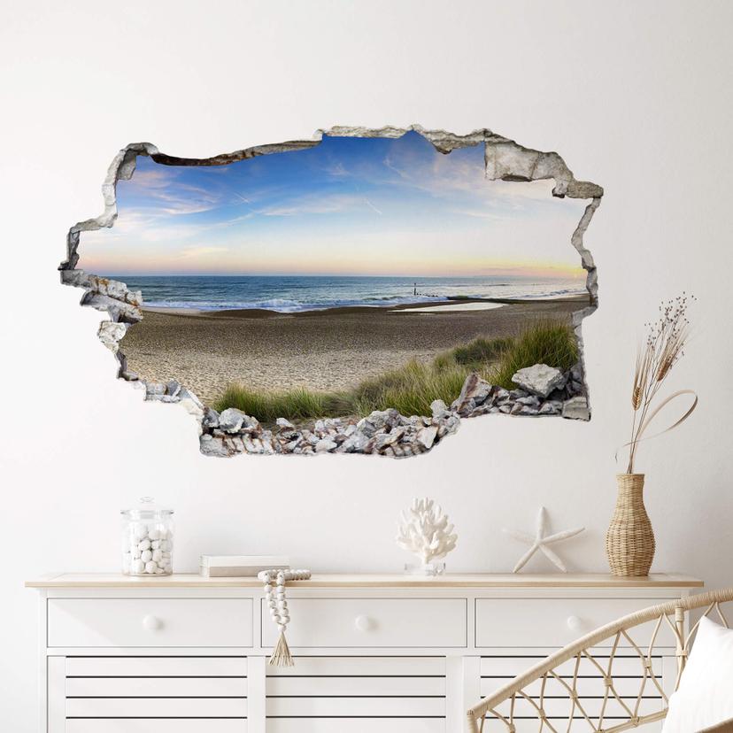 3D Wallsticker strand panorama