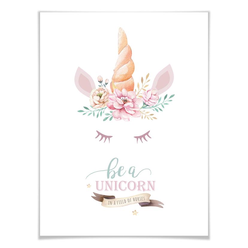 Poster Kvilis - Be a unicorn in a field of horses