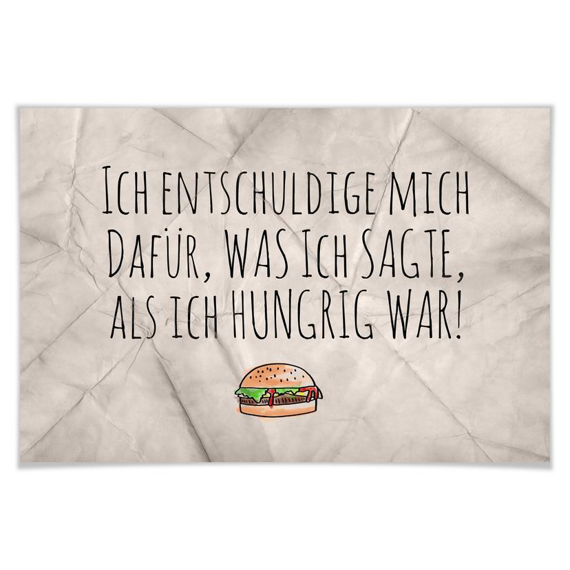 Poster Ich entschuldige mich dafür
