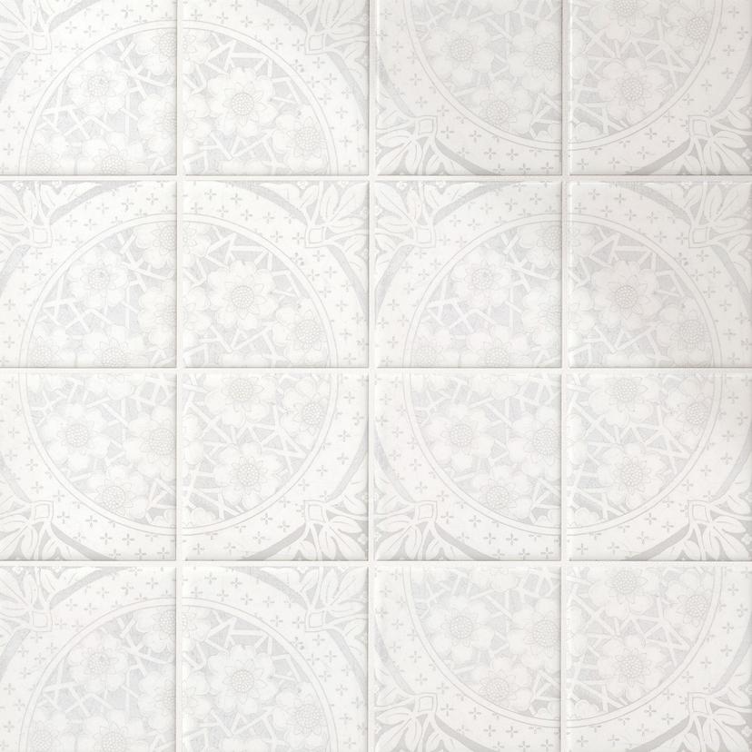 Azulejos Adhesivos Flores victorianas brillantes - lote de 12