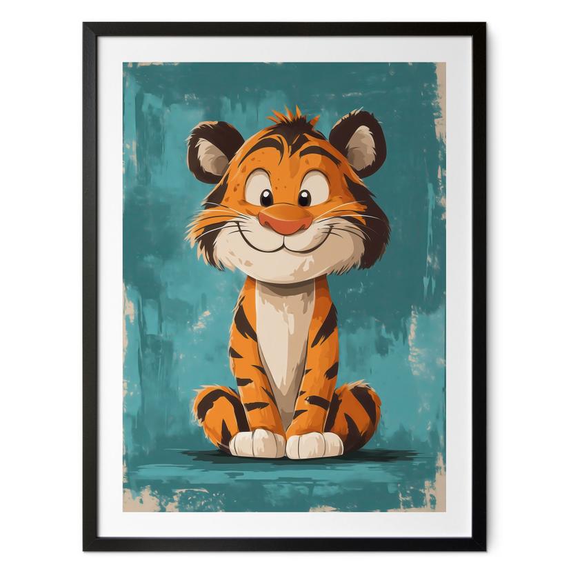 Plakat til børn - Glad tigerunge - Magnusson