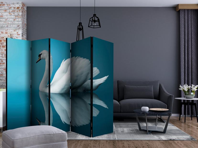 Divisorio - Cigno riflesso , 5 pezzi - 225x172 cm