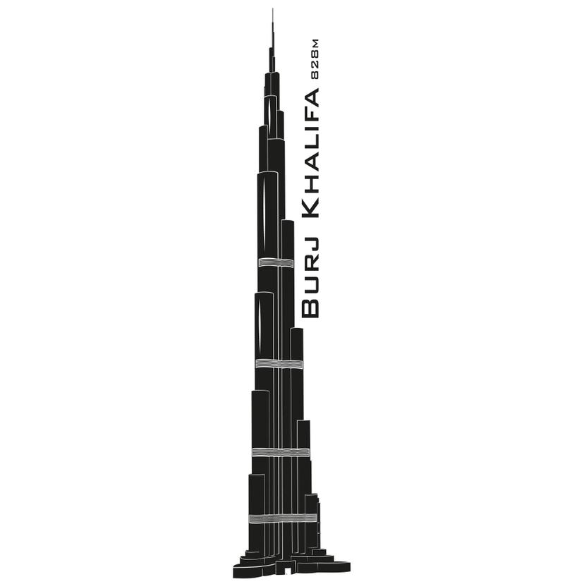 Adesivo murale - Burj Khalifa