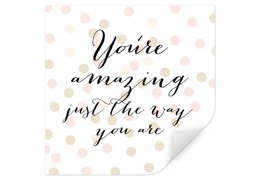 Zelfklevende Poster Confetti & Cream - You are amazing
