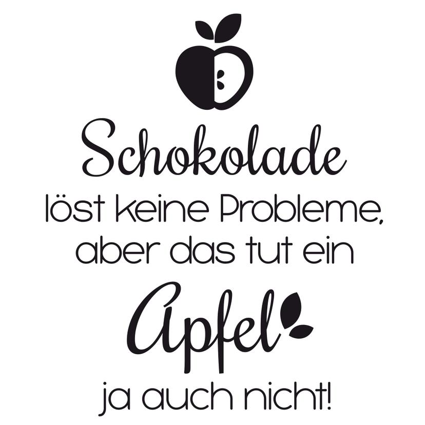 Wandtattoo Schokolade löst keine Probleme...
