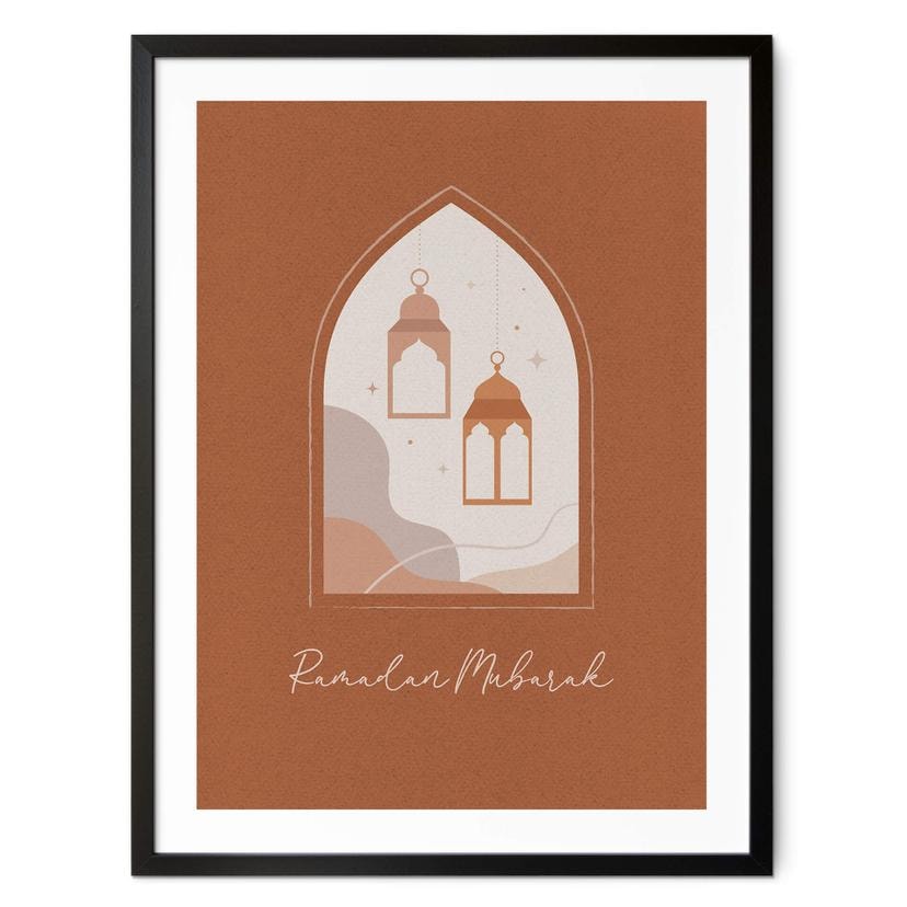 Poster Lanternes du Ramadan Moubarak